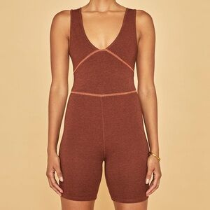 SUNDRY V-Neck Athletic Romper Bodysuit Workout Size 0 NWT